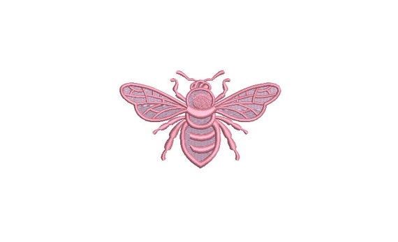 Pastel Bee embroidery - Machine Embroidery File design - 4 x 4 inch hoop - Bee Embroidery Design