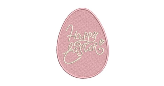 Easter Egg Design - Happy Easter Machine Embroidery File design - 4x4 inch hoop - Easter Embroidery