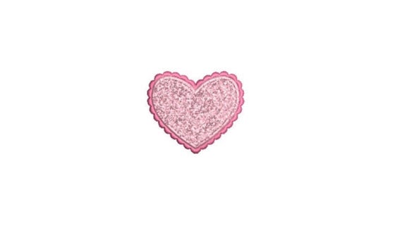 Chenille Heart used with 3D Puffy Foam -  Machine Embroidery File design 3x3 inch hoop - 2 inch size design