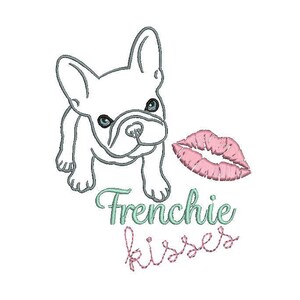 Machine Embroidery French Bulldog Machine Embroidery File design 5x7 inch hoop Frenchie Embroidery