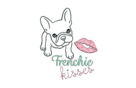 Machine Embroidery French Bulldog Machine Embroidery File design 5x7 inch hoop Frenchie Embroidery