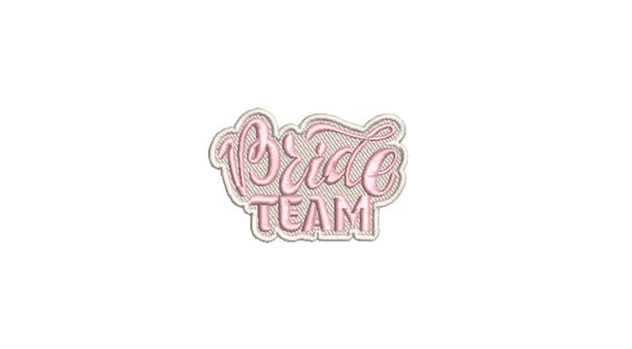 Bride Team Machine Embroidery File design - 3x3 inch hoop - Hens Patch Design - Bridal Embroidery Design