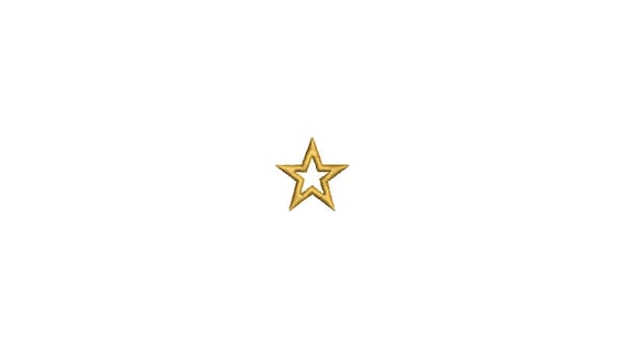 Mini Star Machine Embroidery File design - 4 x 4 inch hoop  - instant download - 3cm