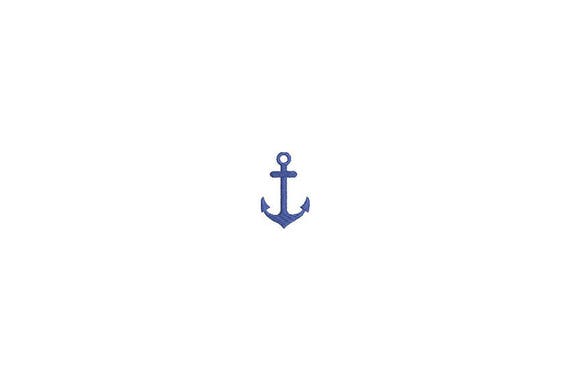 Anchor Mini Machine Embroidery File design - 4 x 4 inch hoop - Anchor Silhouette