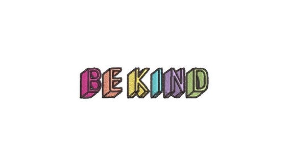 Be kind Blocks - Machine Embroidery File design - 4x4 inch hoop - Quote Embroidery Design