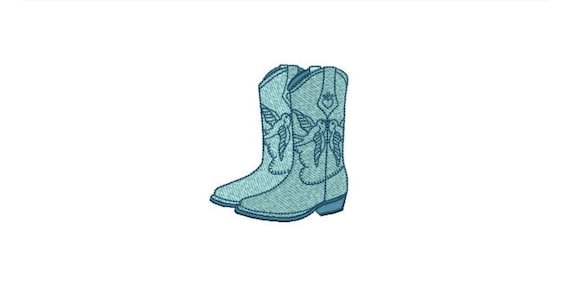 Cowgirl Boots With Swallow Birds Machine Embroidery File design - 3 x 3 inch hoop - Western Embroidery File - Cowgirl Boots