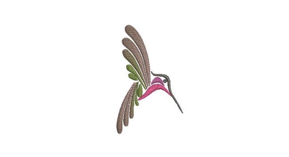 Machine Embroidery Design Hummingbird - Machine Embroidery File design 4x4 inch hoop - Bird Embroidery File