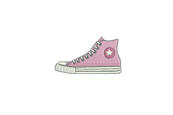 Machine Embroidery High Top Shoe Machine Embroidery File design 4 x 4 inch hoop