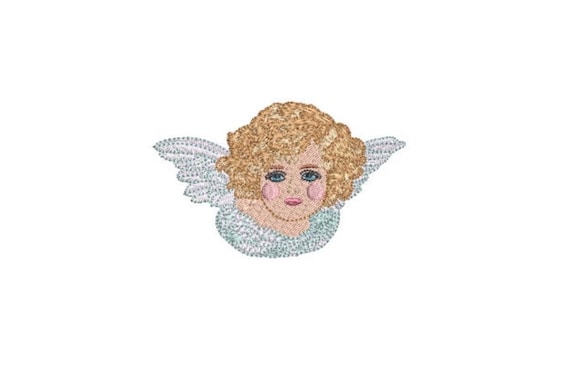 Cherub Embroidery Design - Machine Embroidery File design - 4x4 inch hoop - instant download - Angel Embroidery