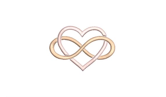 Infinite LOVE Machine Embroidery File design  - 4x4 inch hoop - Valentines Embroidery Design - Infinity Heart