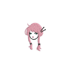 Harajuku Girl Mini 6cm - Machine Embroidery File design - 4x4 inch hoop - Instant download - Kawaii Design