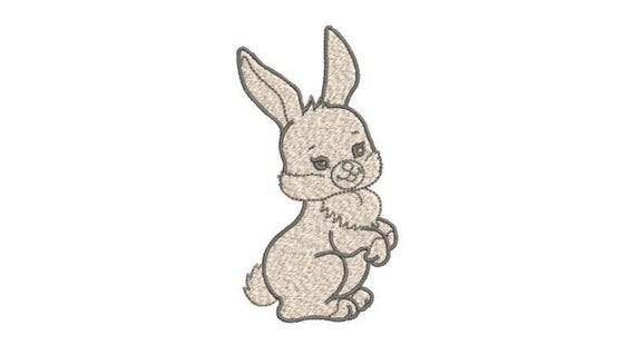 Baby Bunny  - Machine Embroidery File design 4 x 4 inch hoop - Easter Embroidery Design