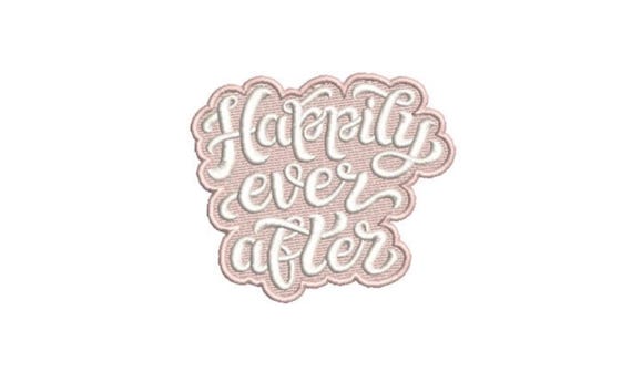 Happily Ever After Machine Embroidery File design - 4x4 In the hoop - Wedding Embroidery Design - Fairytale Embroidery File