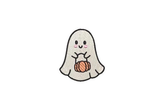 Ghost Embroidery Design - Ghost Pumpkin Lantern Machine Embroidery File design 3x3 inch hoop - Halloween - instant download