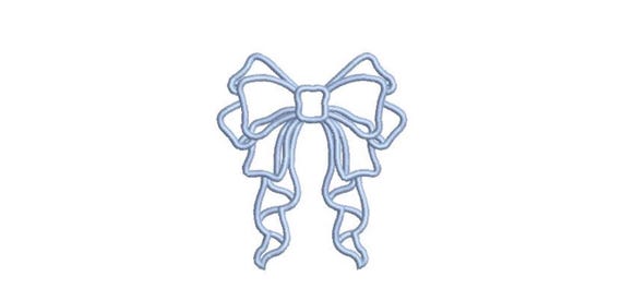 Applique Bow A Machine Embroidery File design - 4x4 hoop embroidery design - Fabric Applique