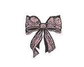 Pink Ribbon Bow Machine Embroidery File Design 3 X 3 Inch Hoop Monogram  Design Bow Embroidery Design 
