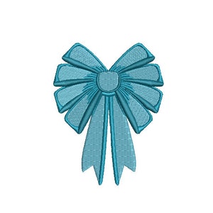 Festive Ribbon Bow Machine Embroidery File design - 4 x 4 inch hoop - Monogram Design - Bow embroidery Design