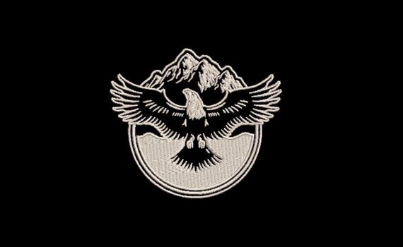 Eagle Mountain Embroidery Design  - Machine Embroidery File design - 4x4 inch hoop - Simple Eagle Embroidery Design.