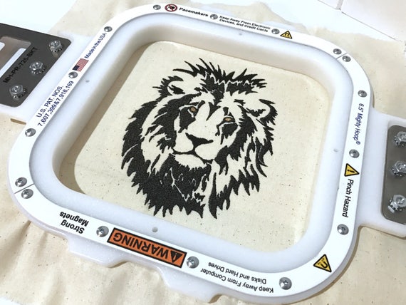 Lion Machine Embroidery File design 5x7 hoop