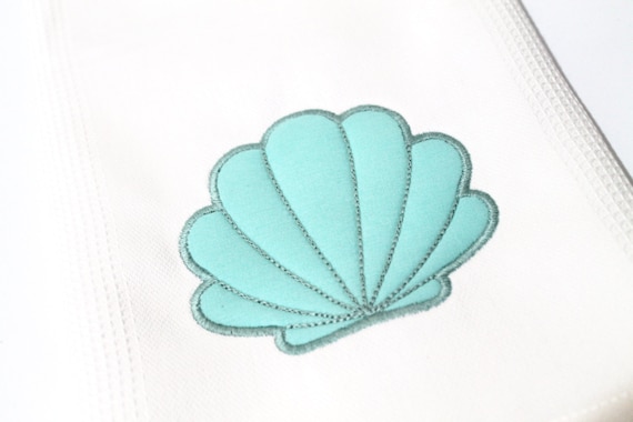 Beach House Sea Shell Applique Machine Embroidery File design 5x7 hoop