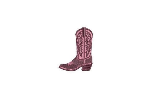 Cowgirl Boot Machine Embroidery File design - 2x2 inch - Cowboy Boot Embroidery  - Western Embroidery