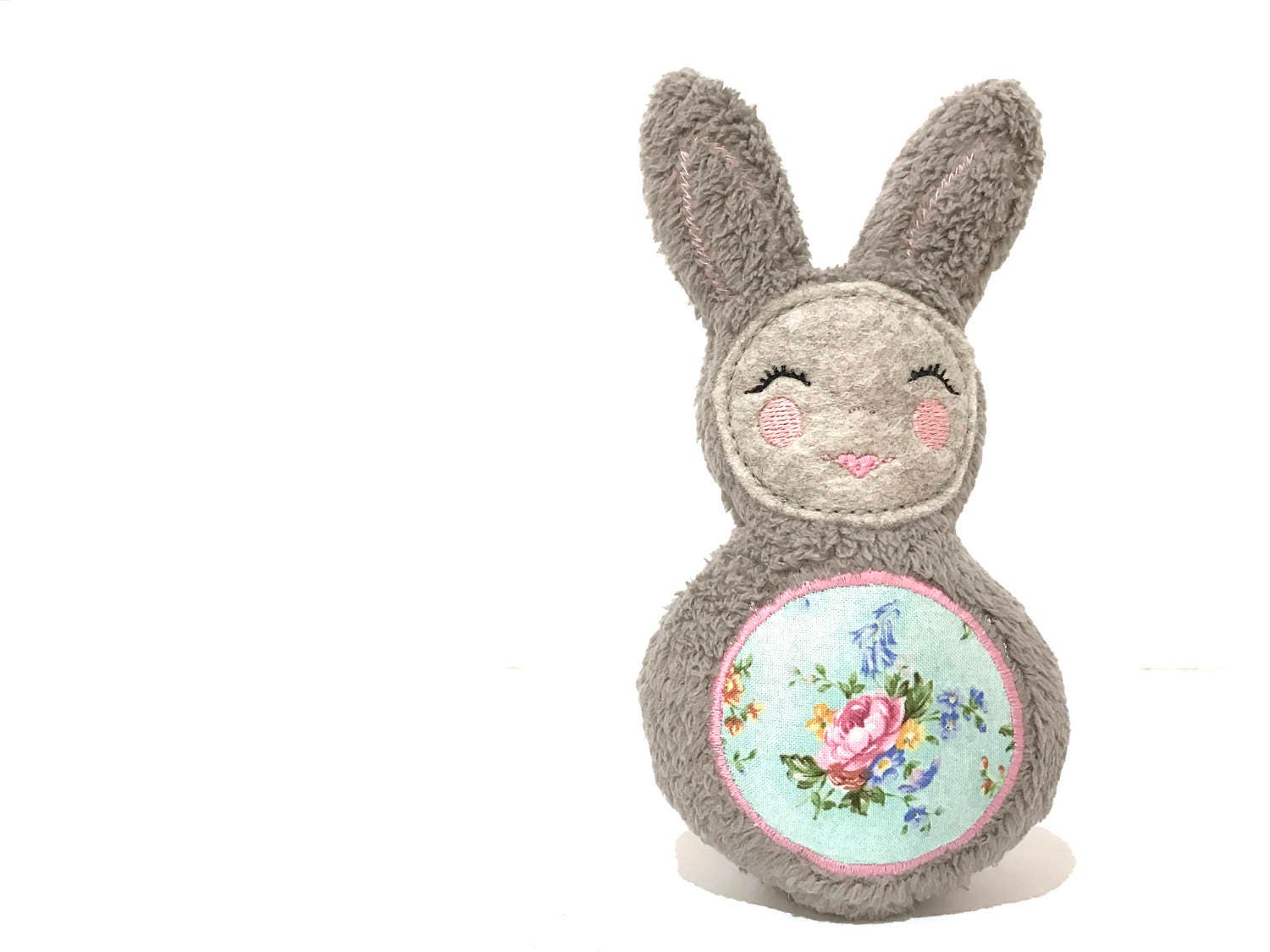 ITH In The Hoop Bunny RABBIT Stuffie Softie Machine Embroidery File design Easter One Hooping