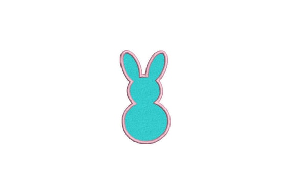 Bunny Rabbit Applique Machine Embroidery File design 4x4 hoop bunny applique - instant download