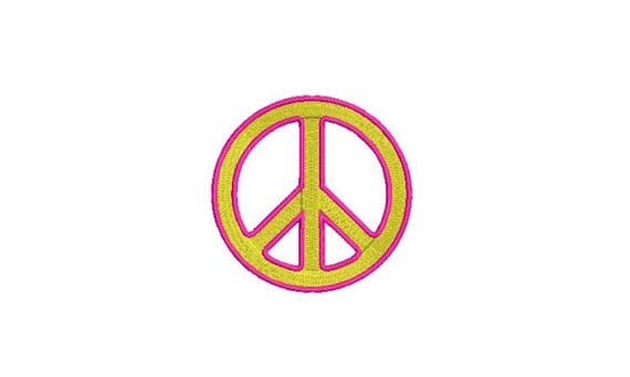 Peace Symbol Machine Embroidery Design File - 3x3 inch hoop - Peace Embroidery