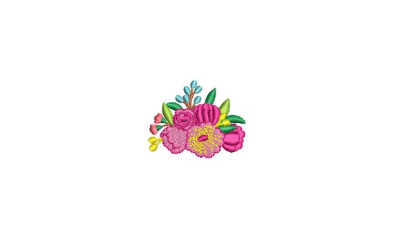 Mini Flowers Machine Embroidery File design - 3 x 3 inch hoop - Mini flower embroidery