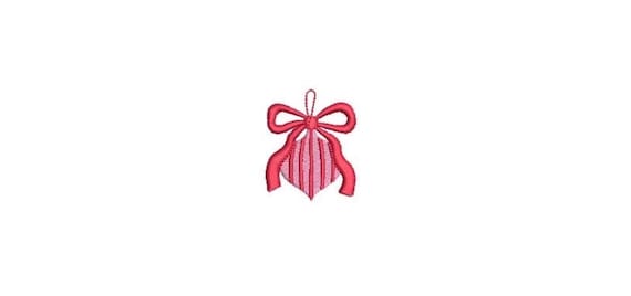 Mini Xmas Ornament Christmas Embroidery - Machine Embroidery File design - 4x4 inch hoop - 2 inches Tall  - Christmas Embroidery Design