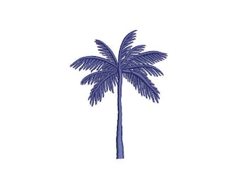 May include: An embroidered design of a blue palm tree, ideal for adding a tropical feel to your crafts.