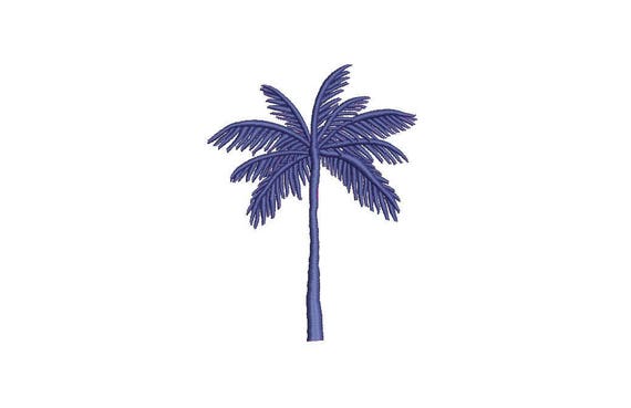 Palm Tree Machine Embroidery File design - 4 x 4 inch hoop - Palm Silhouette