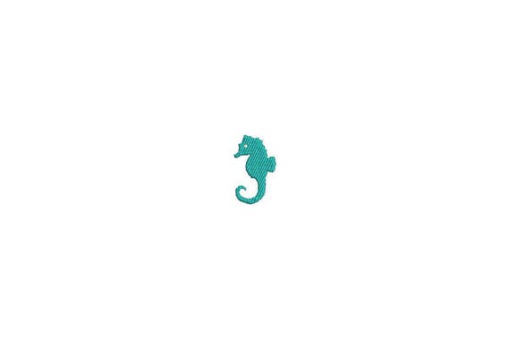 Seahorse Mini Machine Embroidery File design - 4 x 4 inch hoop - Sea Horse Silhouette Instant Download