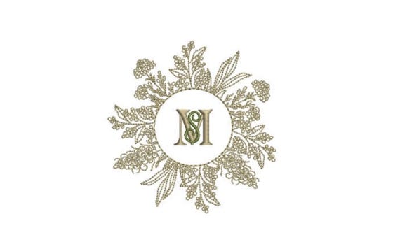 Natives Frame Machine Embroidery File design - 4x4 inch hoop - Monogram Frame Embroidery Design