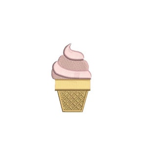 Pink Ice-cream Mini 6cm Machine Embroidery File design - 4 x 4 inch hoop - icecream embroidery