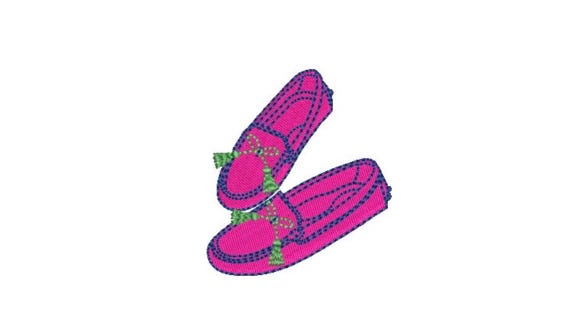 Tassel Loafers Machine Embroidery File design - 4x4 hoop - instant download - shoe design