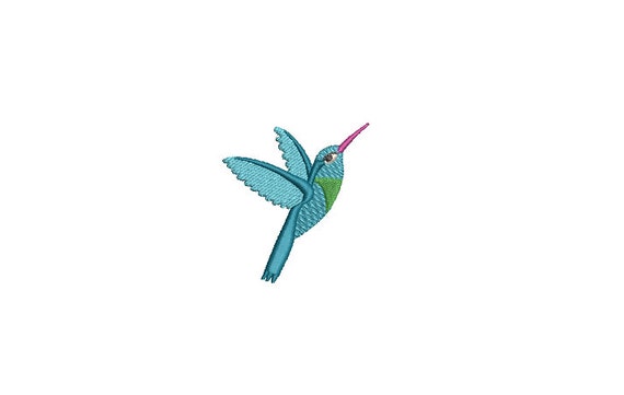 Machine Embroidery Mini Hummingbird Design - Machine Embroidery File design - 4 x 4 inch hoop