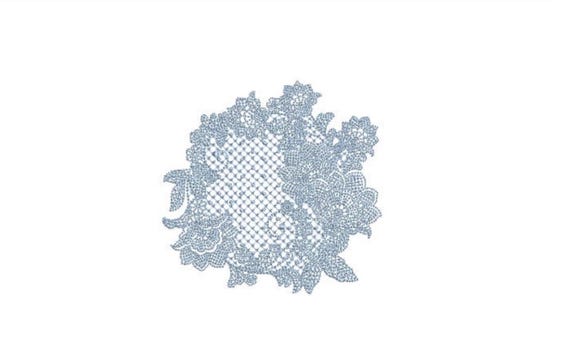 Lace Motif Frame Machine Embroidery File design 4x4 inch hoop - Monogram Frame