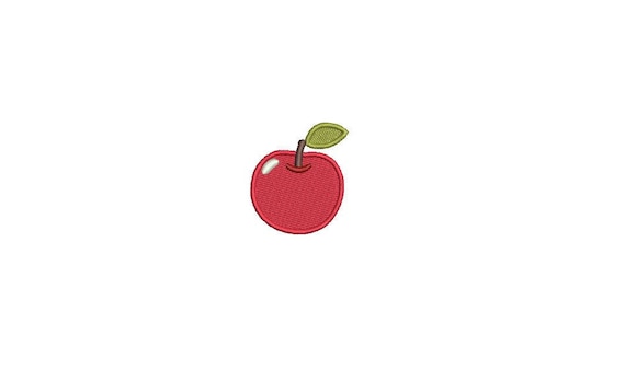 Machine Embroidery Apple Mini 4cm Embroidery File design 4x4 hoop