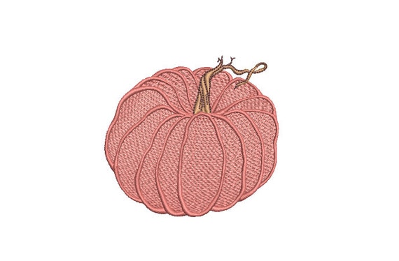 Pumpkin Machine Embroidery design - 4x4 hoop - instant download