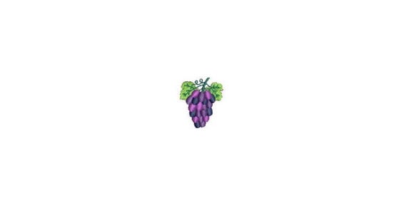 Mini Grapes Machine Embroidery File design - 4 x 4 inch hoop  - instant download - 3cm