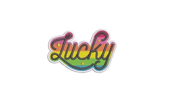 Lucky Rainbow Machine Embroidery File design -  4 x 4 inch hoop - Rainbow embroidery - Happy Quote