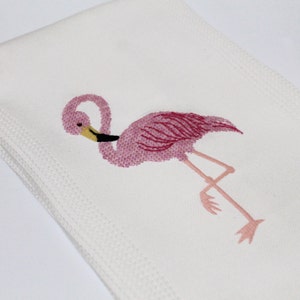 Design de bordado Flamingo - Ponto cruz rosa Design de arquivo de bordado de máquina Flamingo aro de 5x7 polegadas - download instantâneo