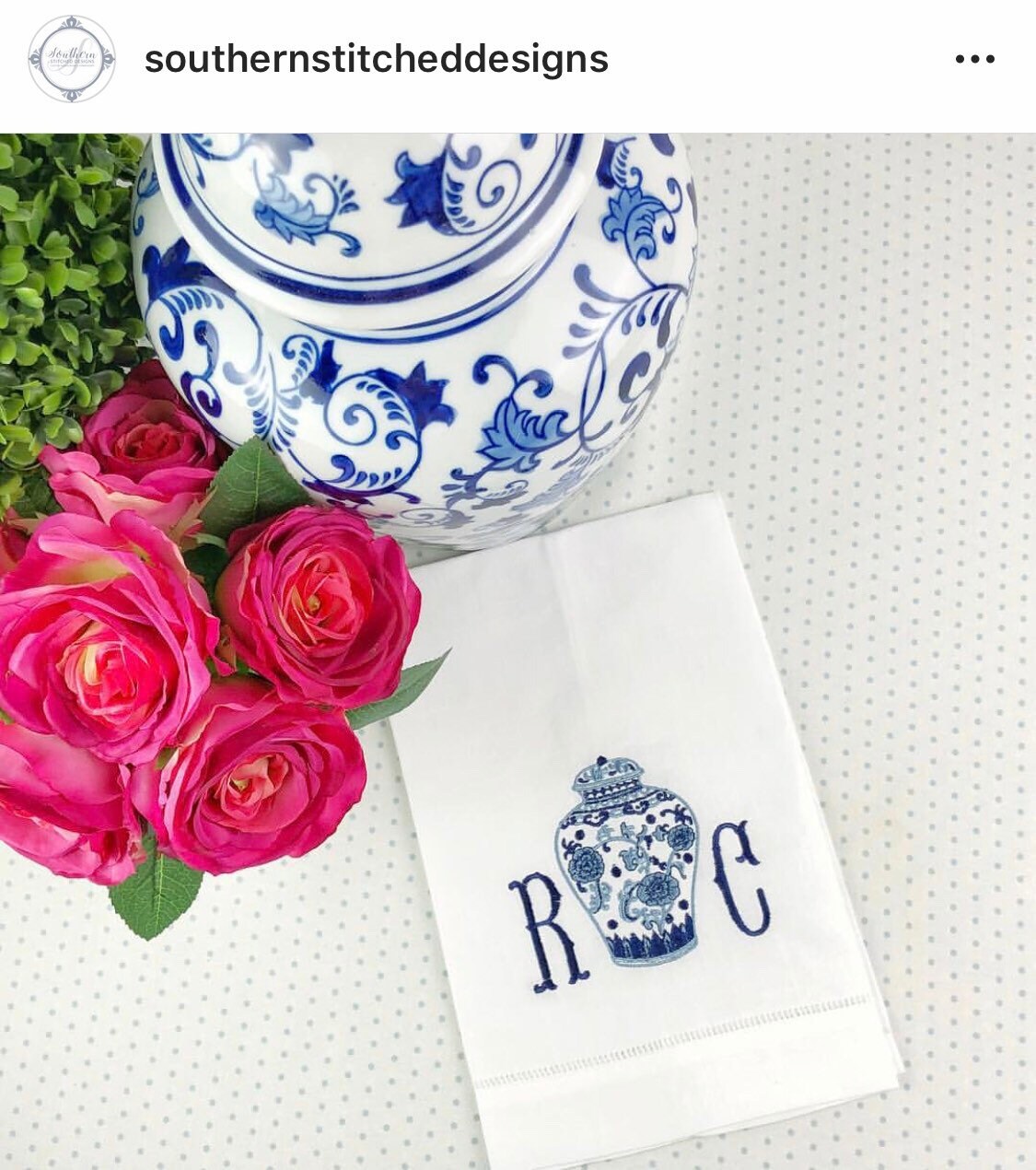 Chinoiserie Chic Monogram Ginger Jar Filled Machine Embroidery File ...