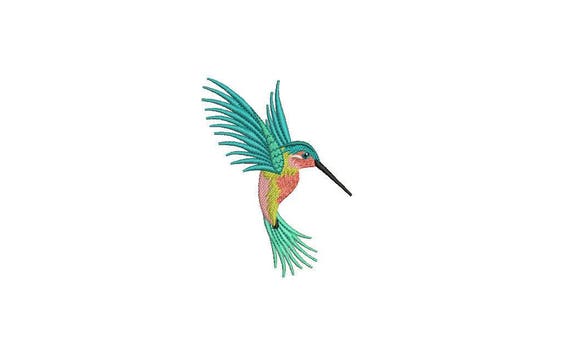 Machine Embroidery Hummingbird Machine Embroidery File design 4x4 inch hoop