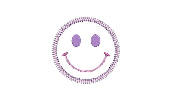 Triple Chainstitch Happy Machine Embroidery File design 4 x 4 inch hoop - Chain Stitch Embroidery Design