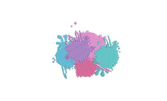 Paint Splatter - Machine Embroidery File design - 4x4 inch hoop -  instant download