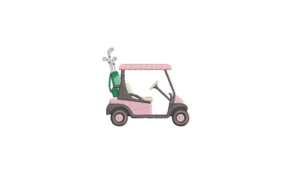 Golf Cart Machine Embroidery File design - 3x3 hoop - Instant Download - Golf Embroidery Download