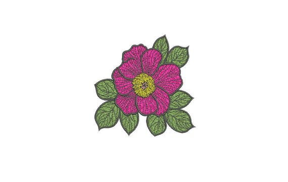 Pink Peony Machine Embroidery File design 4 x 4 inch hoop - Flower Design - Instant download