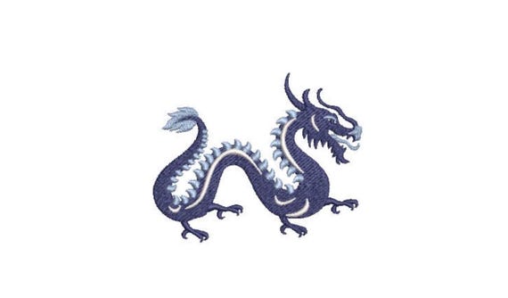 Dragon Embroidery Design - Chinoiserie - Machine Embroidery File design  - 4x4 hoop - Simple Chinoiserie Dragon Design
